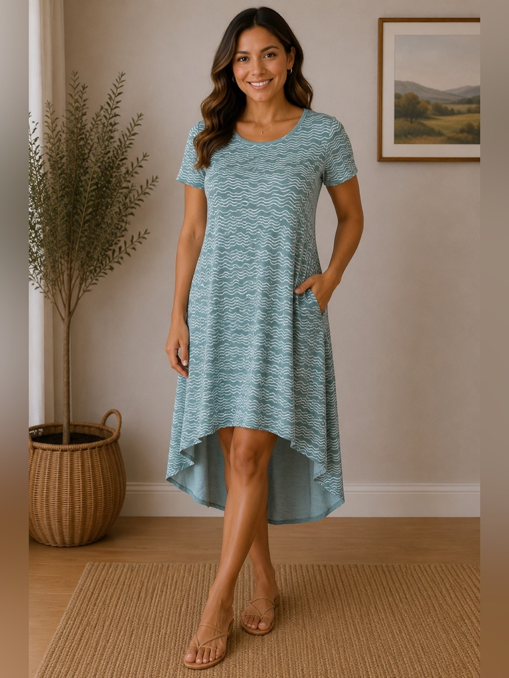 Lularoe Asymmetrical Hem Dress Size xxS---RUNS BiG